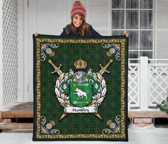 Handley Tartan Crest Premium Quilt - Celtic Thistle Style