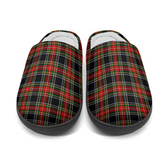 Stewart Black Tartan Slippers