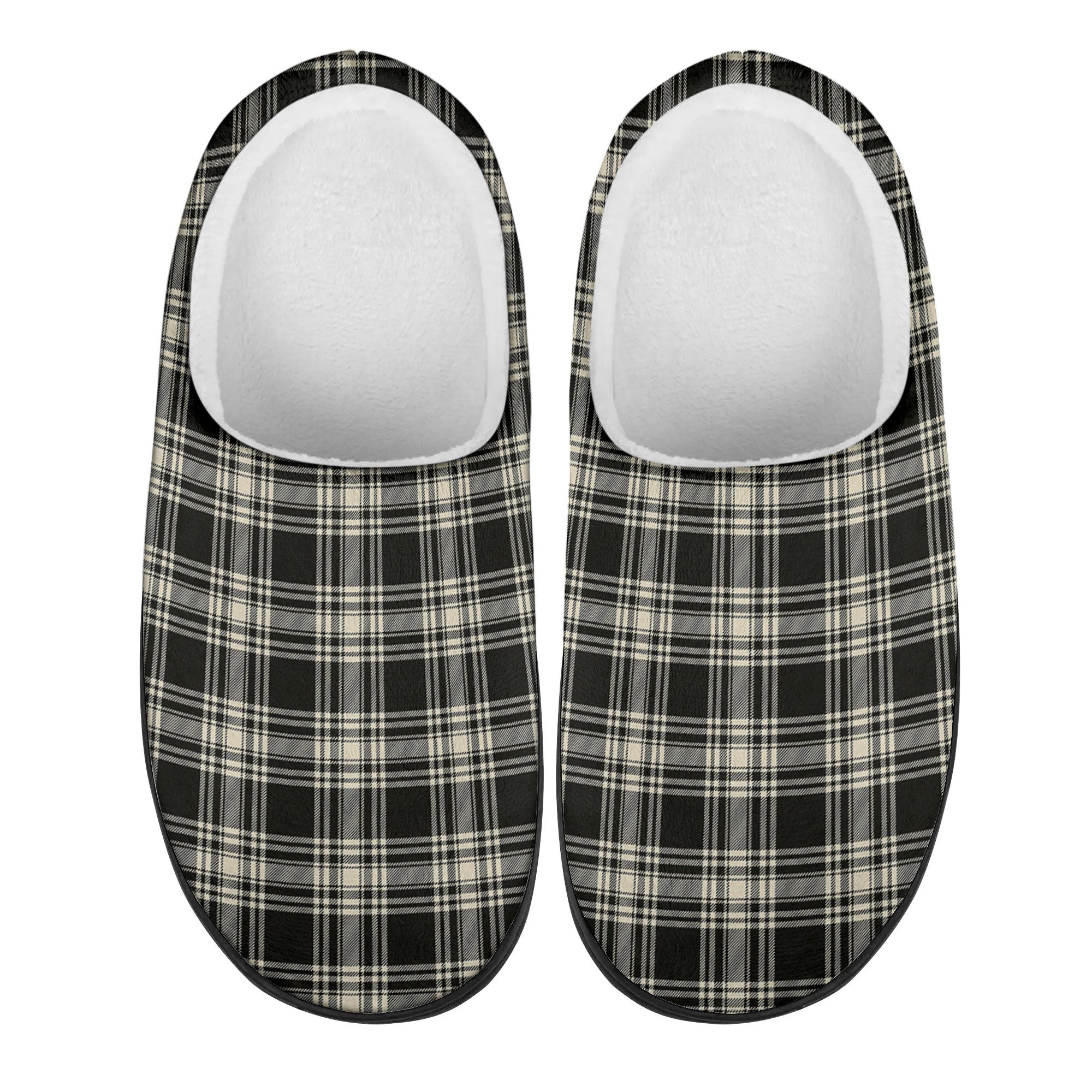 Menzies Black - White Ancient Tartan Slippers