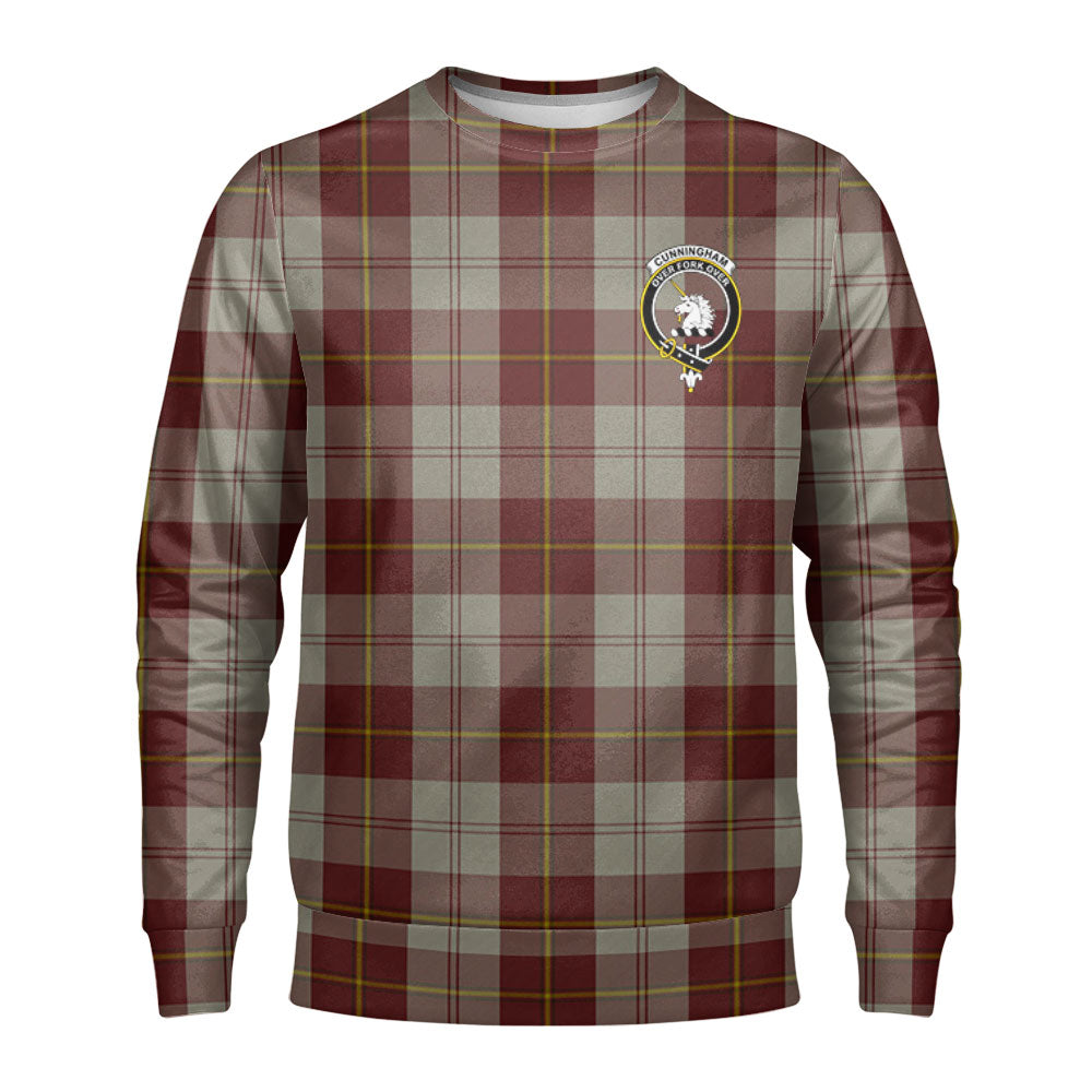 Cunningham Burgundy Dancers Tartan Crest Sweatshirt