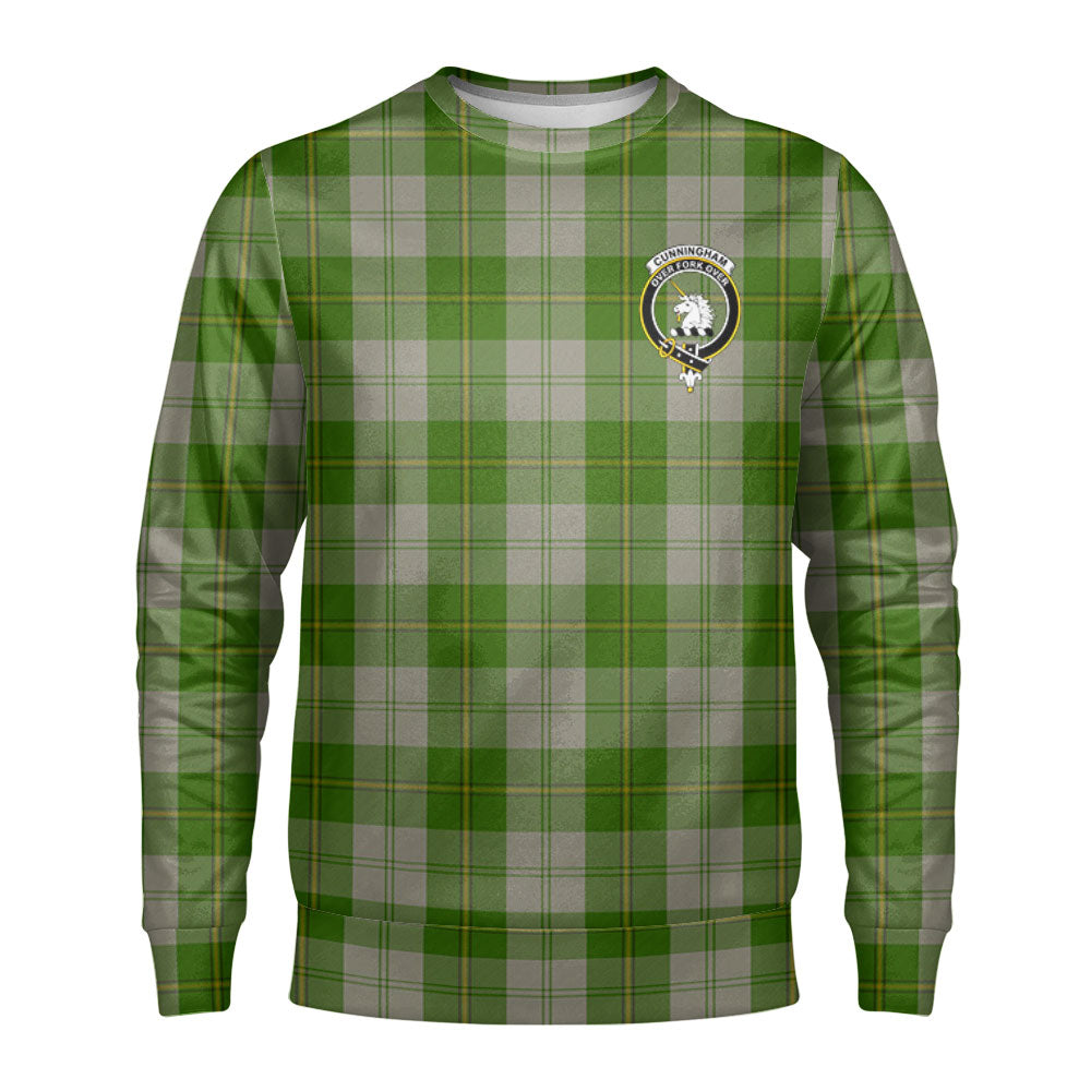 Cunningham Dress Green Dancers Tartan Crest Sweatshirt