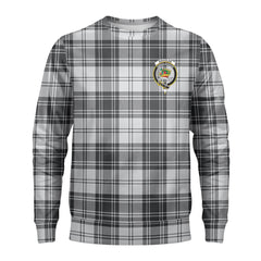 Douglas Grey Modern Tartan Crest Sweatshirt