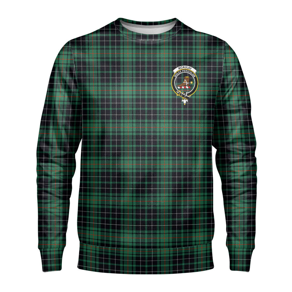 McAulay Hunting Ancient Tartan Crest Sweatshirt