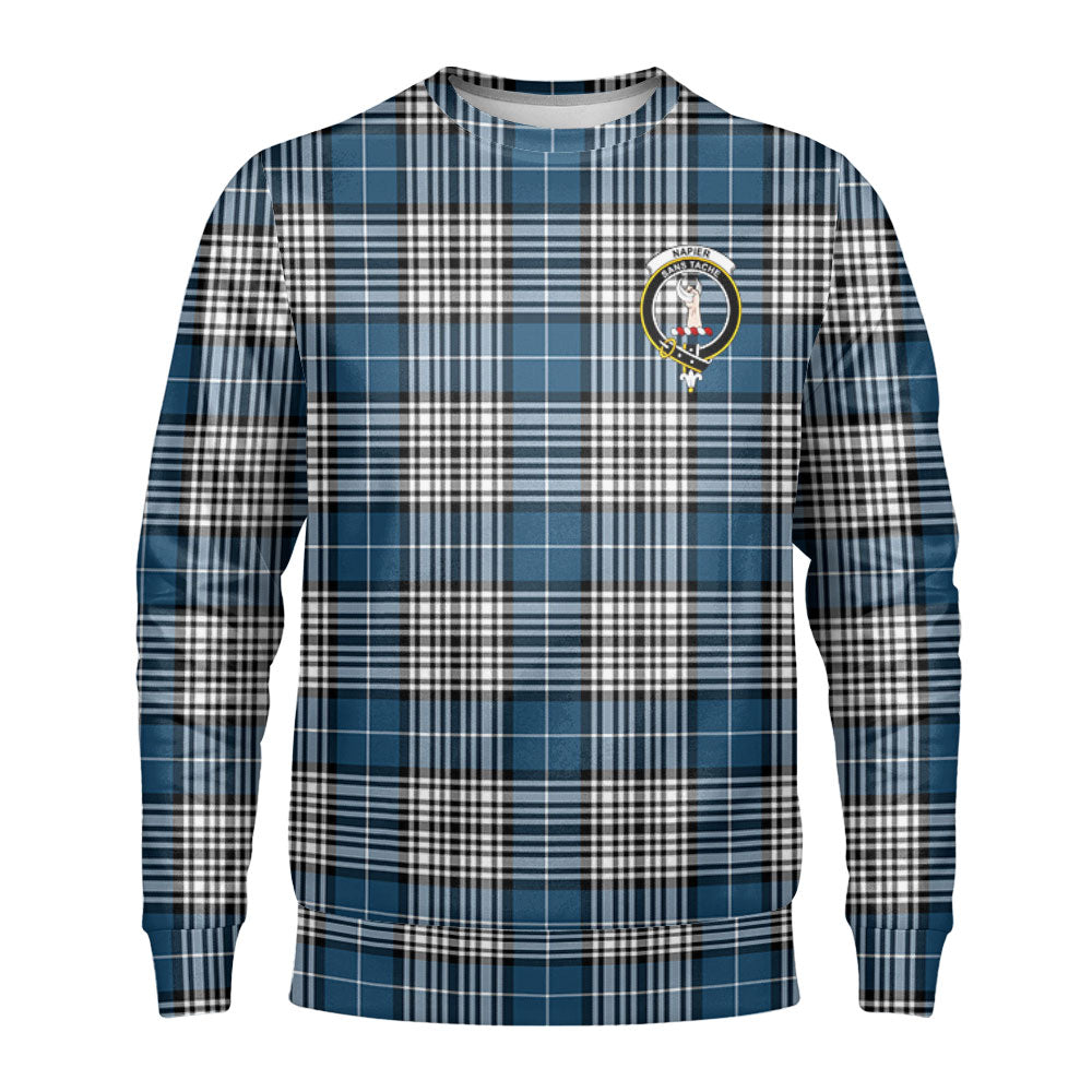 Napier Modern Tartan Crest Sweatshirt