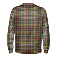 Scott Green Weathered Tartan Crest Sweatshirt