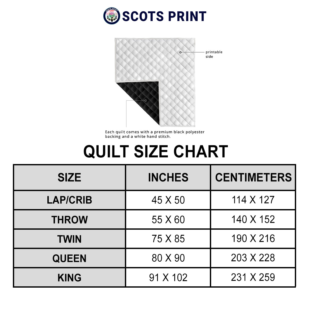 Kilgore Tartan Crest Legend Gold Royal Premium Quilt