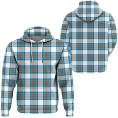 Stewart Muted Blue Tartan Hoodie