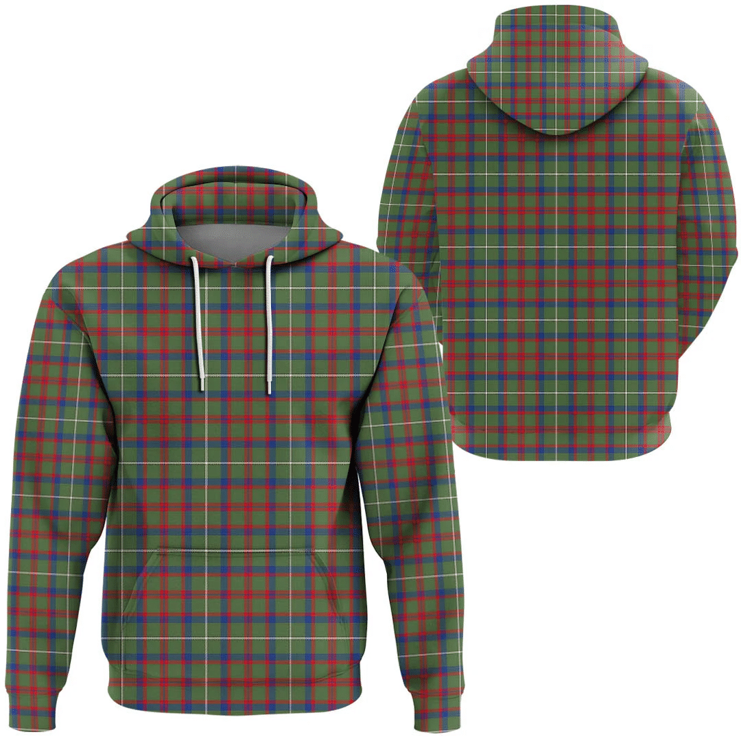 Shaw Green Modern Tartan Hoodie