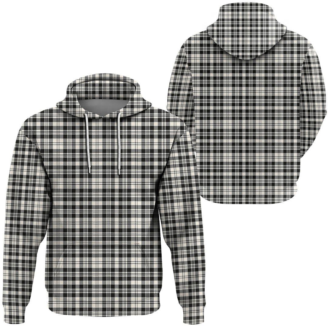 Scott Black & White Ancient Tartan Hoodie