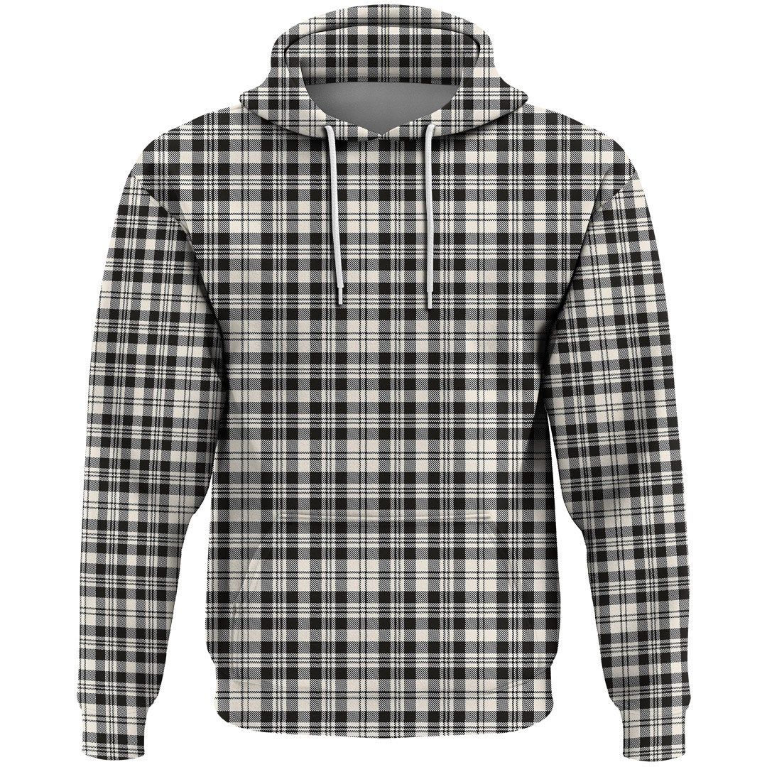 Scott Black & White Ancient Tartan Hoodie