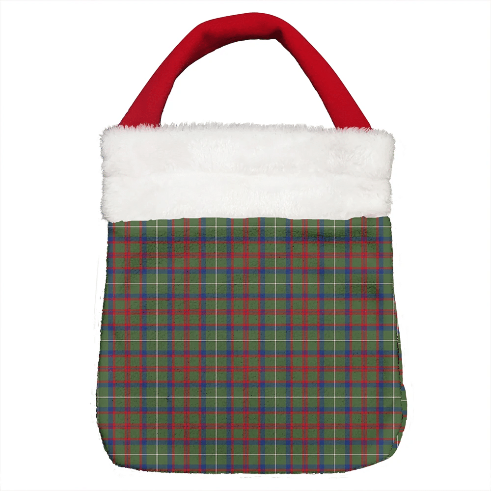 Shaw Green Modern Tartan Christmas Gift Bag