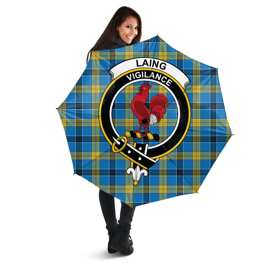 Laing Tartan Crest Umbrella