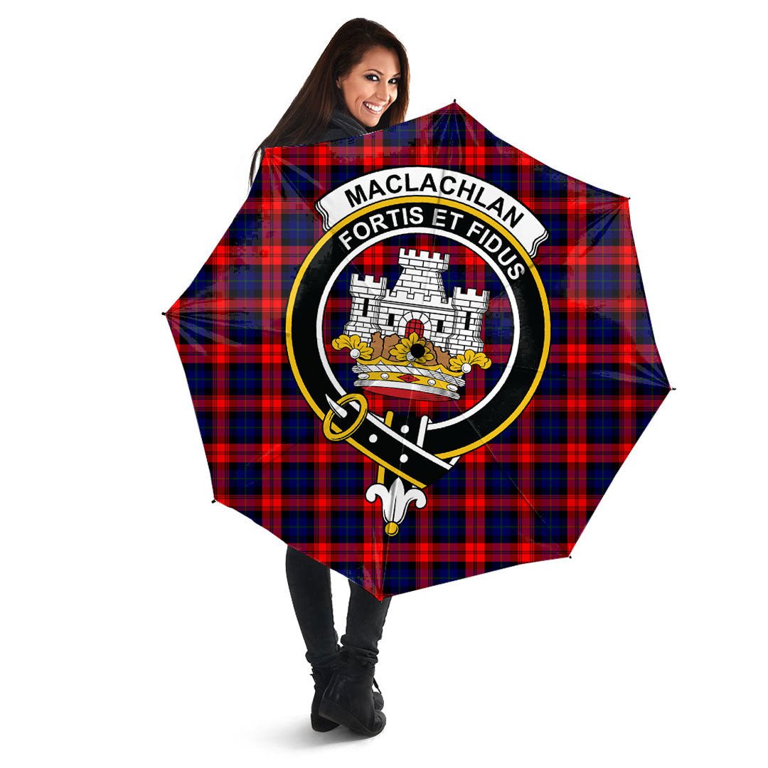 MacLachlan Modern Tartan Crest Umbrella