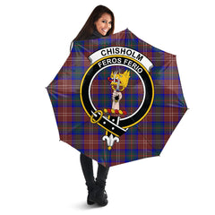 Chisholm Hunting Modern Tartan Crest Umbrella