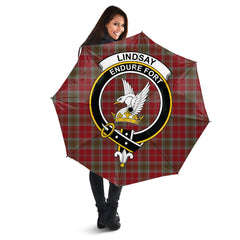 Lindsay Weathered Tartan Crest Umbrella