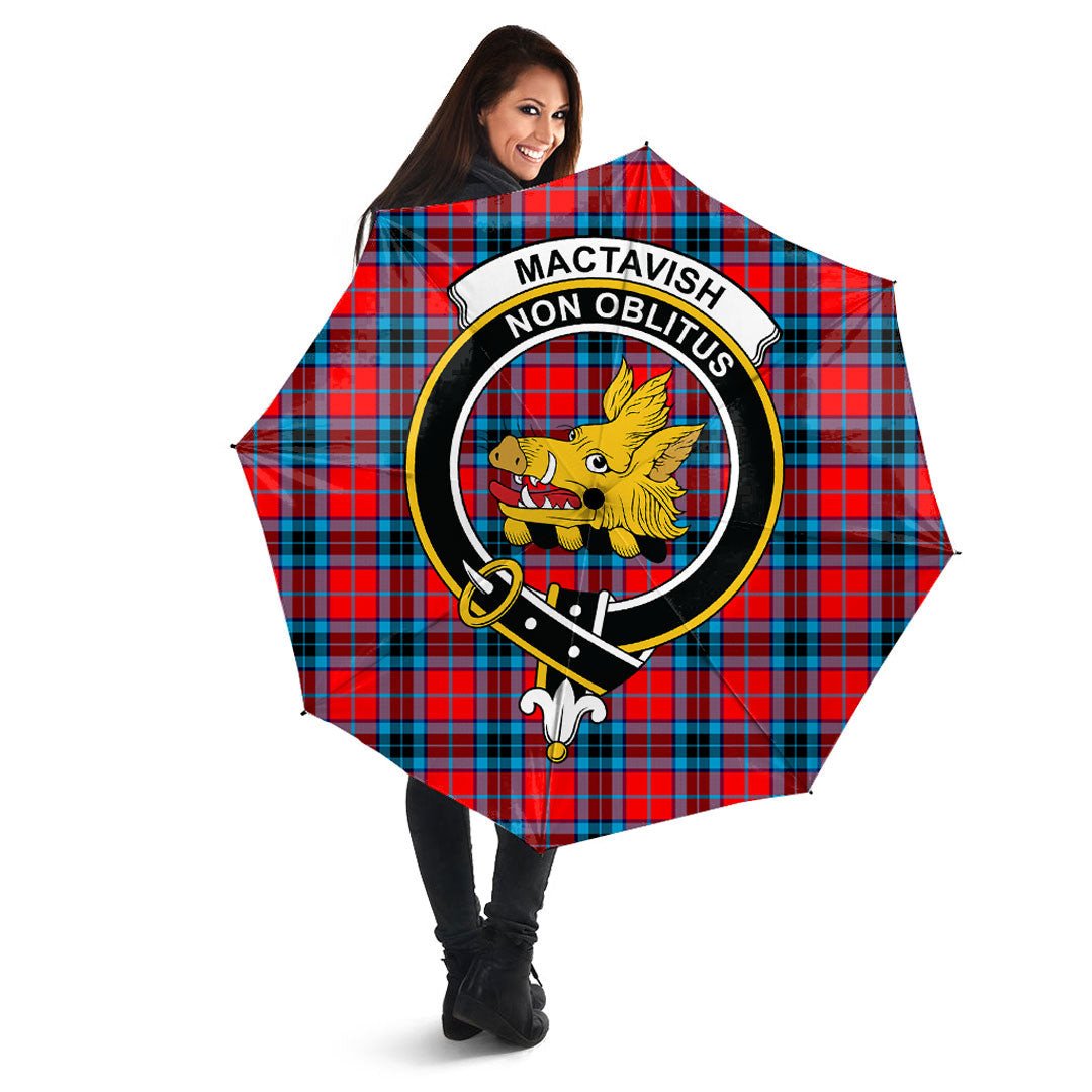 MacTavish Modern Tartan Crest Umbrella