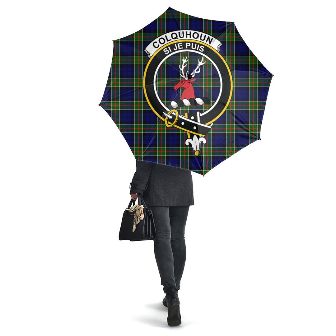 Colquhoun Modern Tartan Crest Umbrella