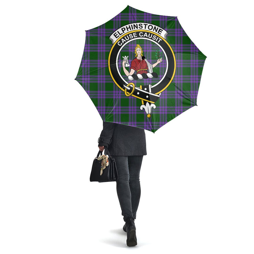 Elphinstone Tartan Crest Umbrella