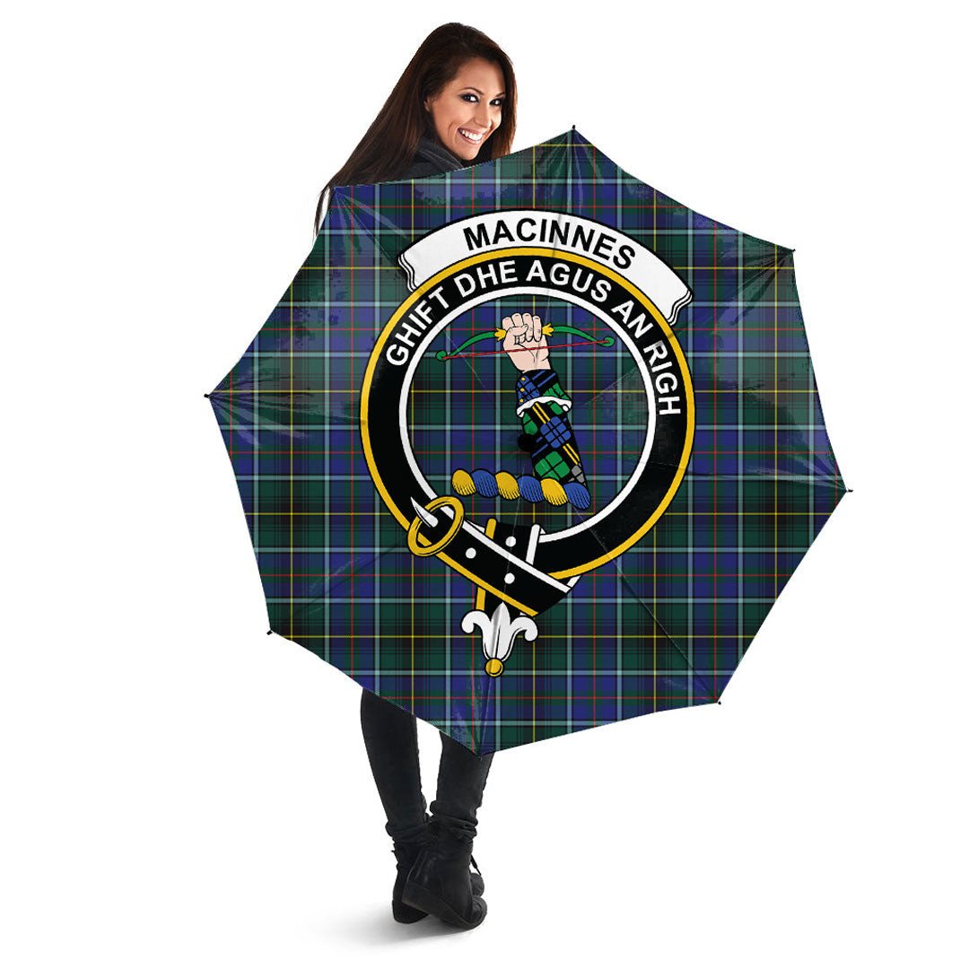 MacInnes Modern Tartan Crest Umbrella