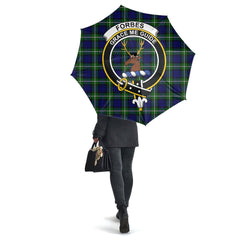 Forbes Modern Tartan Crest Umbrella
