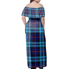 McCorquodale Tartan Off Shoulder Long Dress