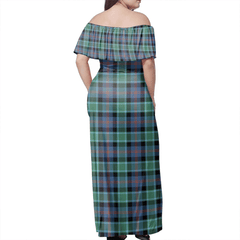 MacTaggart Ancient Tartan Off Shoulder Long Dress