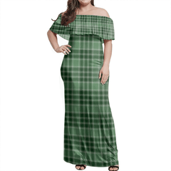 MacDonald Lord Of The Isles Hunting Tartan Off Shoulder Long Dress