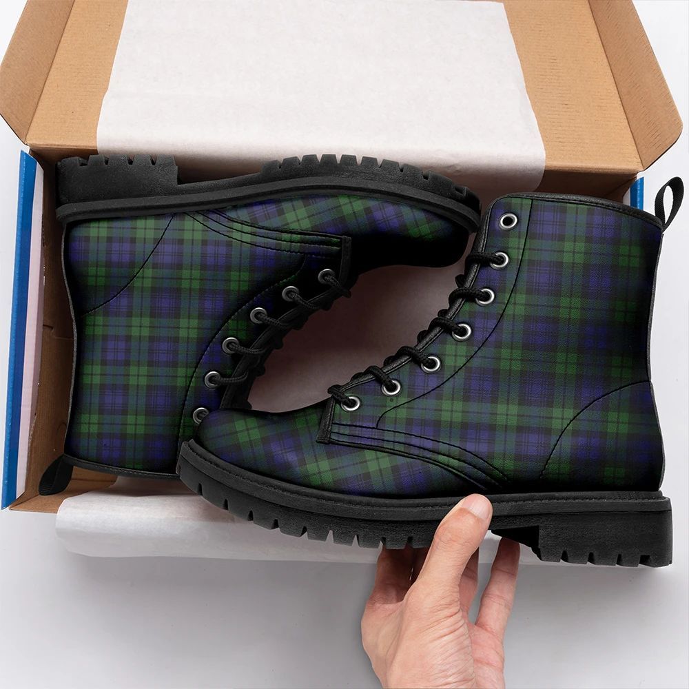 Campbell Modern Tartan Leather Boots