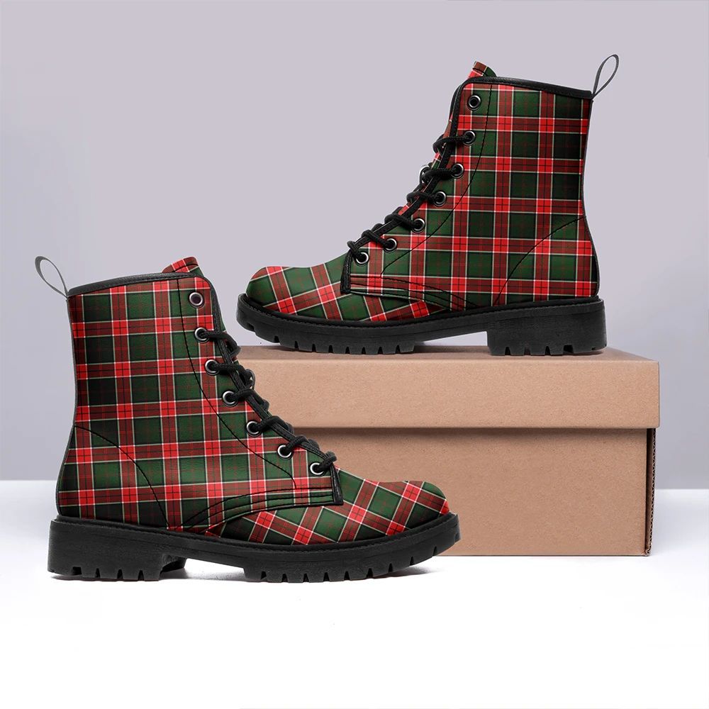 Pollock Modern Tartan Leather Boots