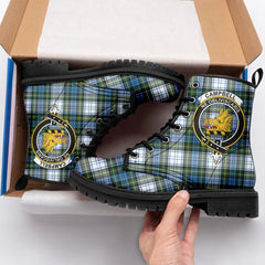 Campbell Dress Tartan Crest Leather Boots