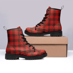 Grant Weathered Tartan Leather Boots