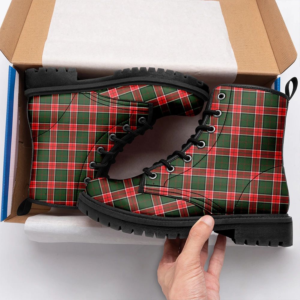 Pollock Modern Tartan Leather Boots