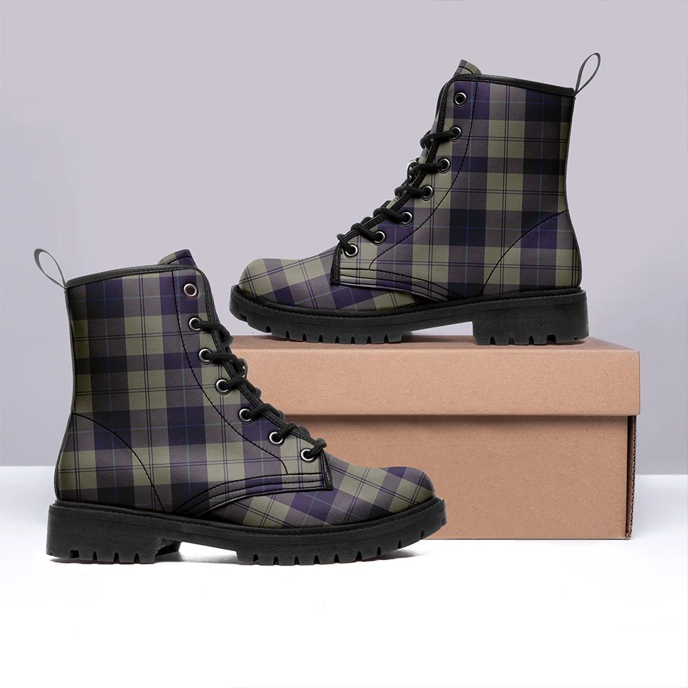 Cunningham Dress Blue Dancers Tartan Leather Boots