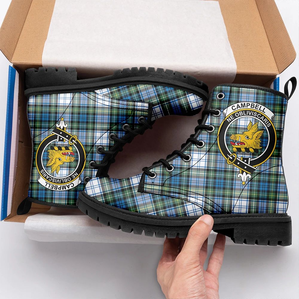 Campbell Dress Ancient Tartan Crest Leather Boots