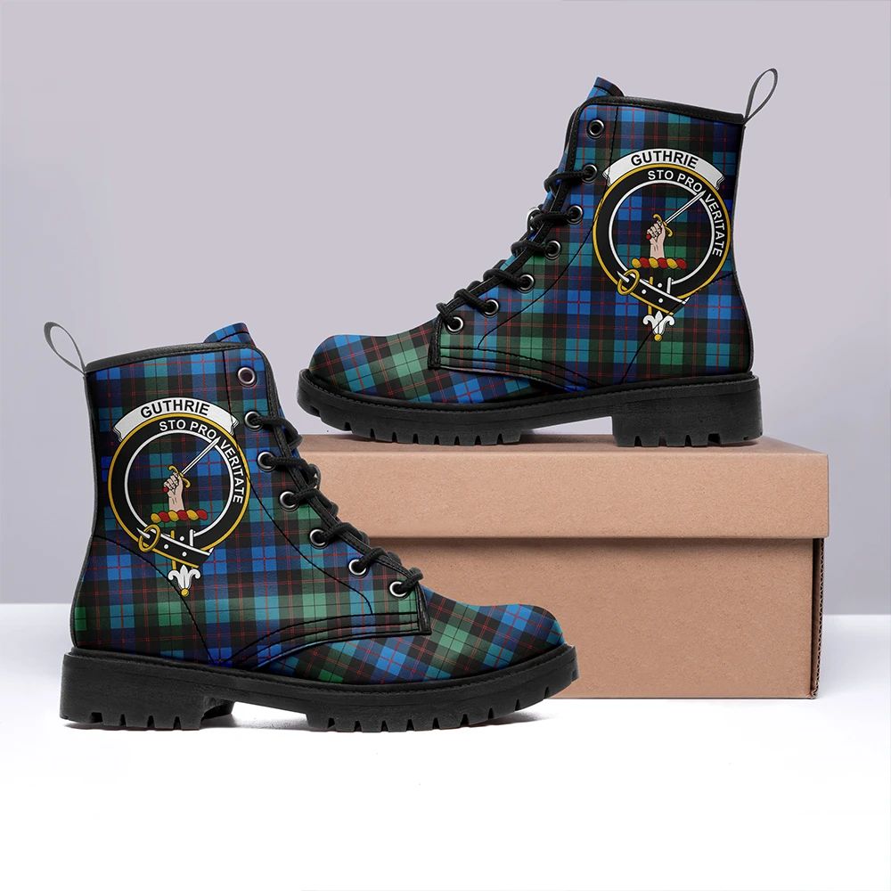 Guthrie Ancient Tartan Crest Leather Boots