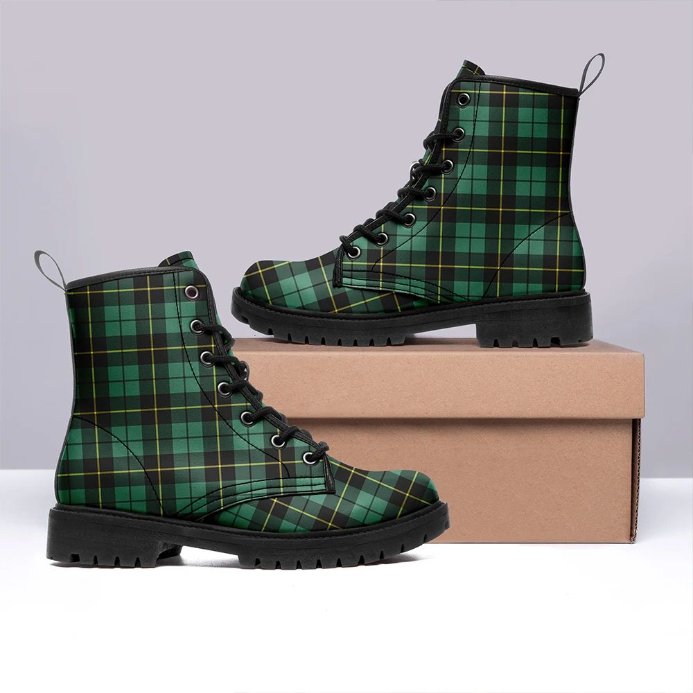 Wallace Hunting Ancient Tartan Leather Boots