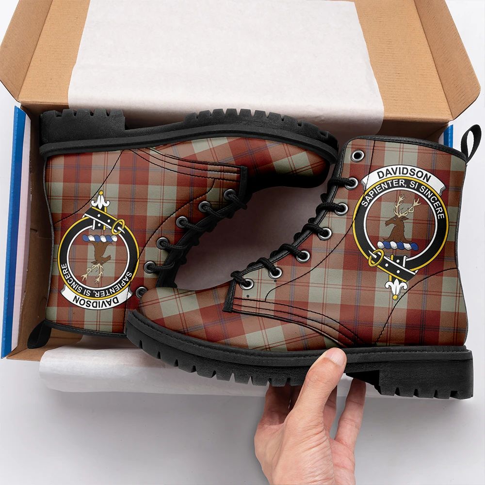 Davidson Dress Dancers Tartan Crest Leather Boots