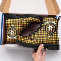 Jardine Tartan Crest Leather Boots