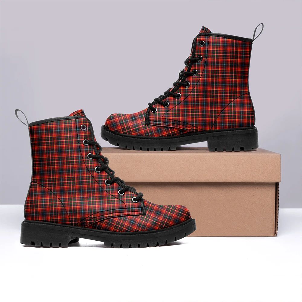 Innes Modern Tartan Leather Boots