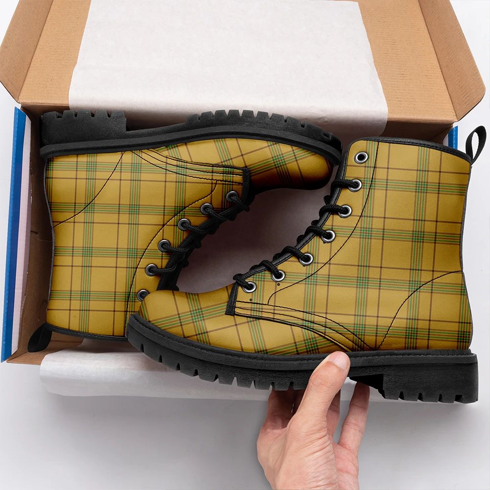 Houston Tartan Leather Boots