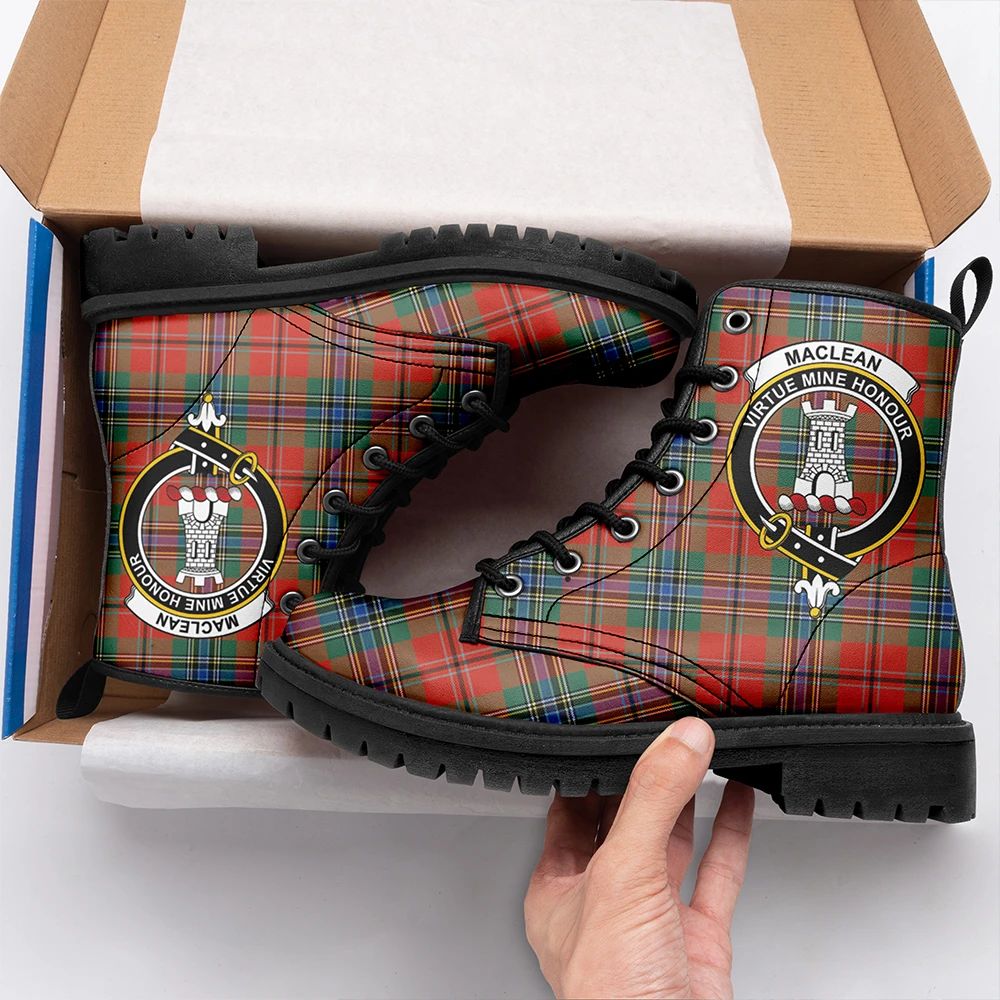 MacLean Of Duart Ancient Tartan Crest Leather Boots