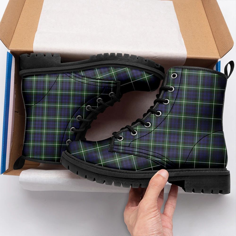 Lamont Modern Tartan Leather Boots