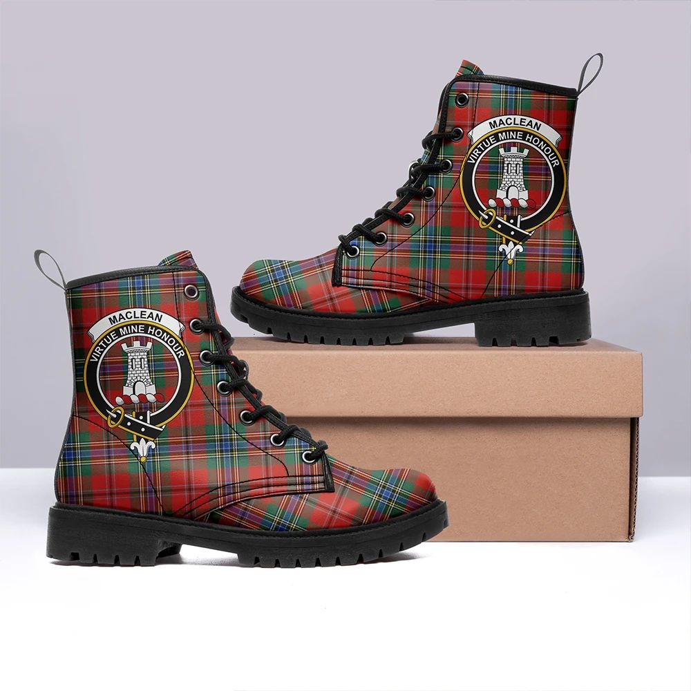 MacLean Of Duart Ancient Tartan Crest Leather Boots