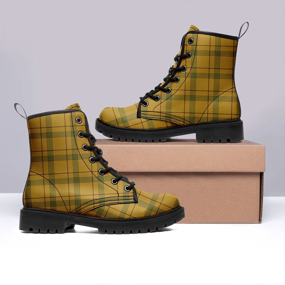 Houston Tartan Leather Boots