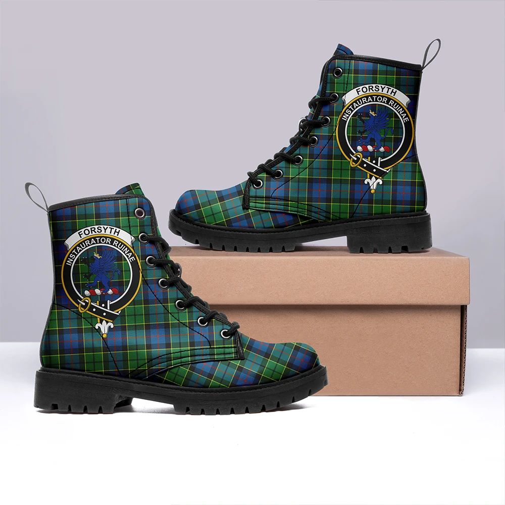 Forsyth Ancient Tartan Crest Leather Boots