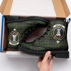 MacLean Hunting Tartan Crest Leather Boots