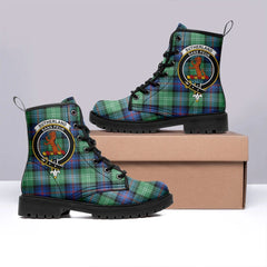 Sutherland Old Ancient Tartan Crest Leather Boots