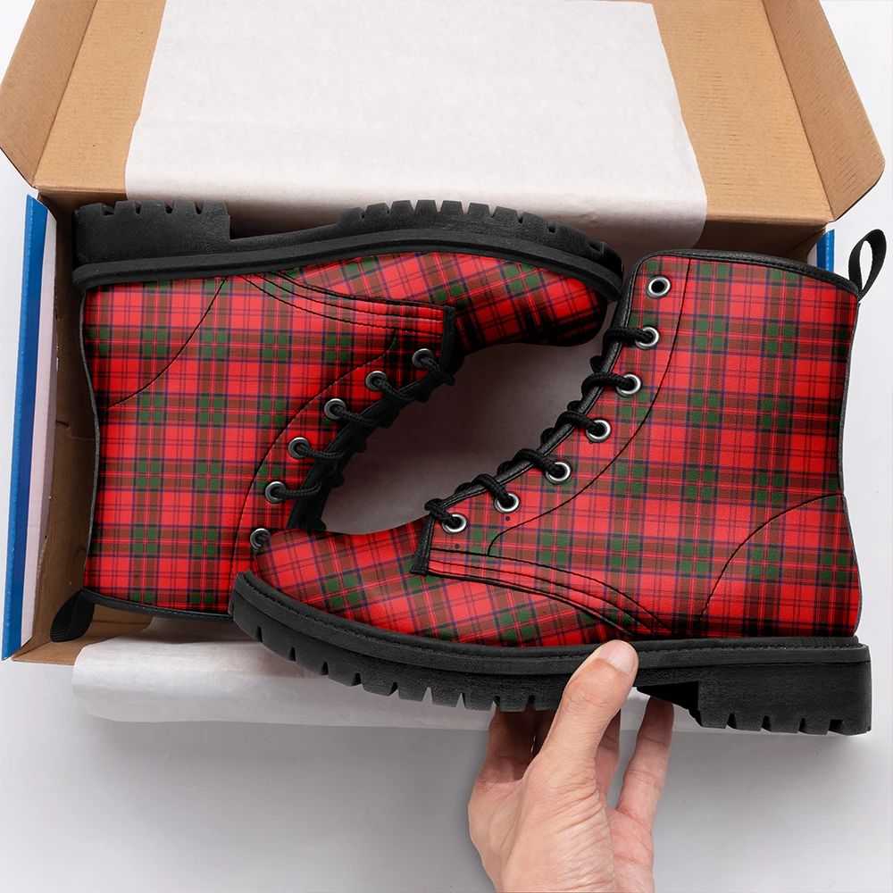 Grant Modern Tartan Leather Boots