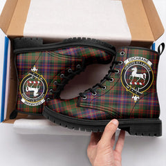 Cochrane Modern Tartan Crest Leather Boots