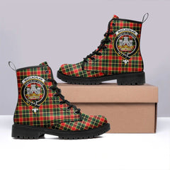 MacLachlan Hunting Modern Tartan Crest Leather Boots